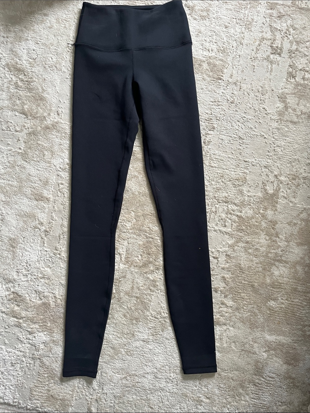 American Tall high-waited Black ribbed Leggings - Women